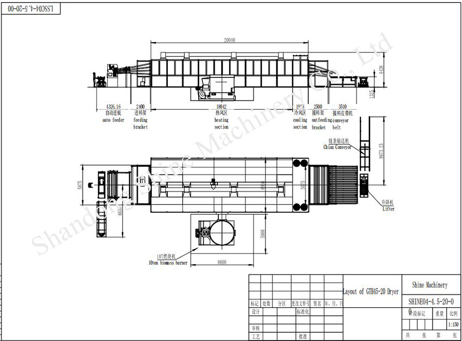 Layout Drawing of veneer dryer